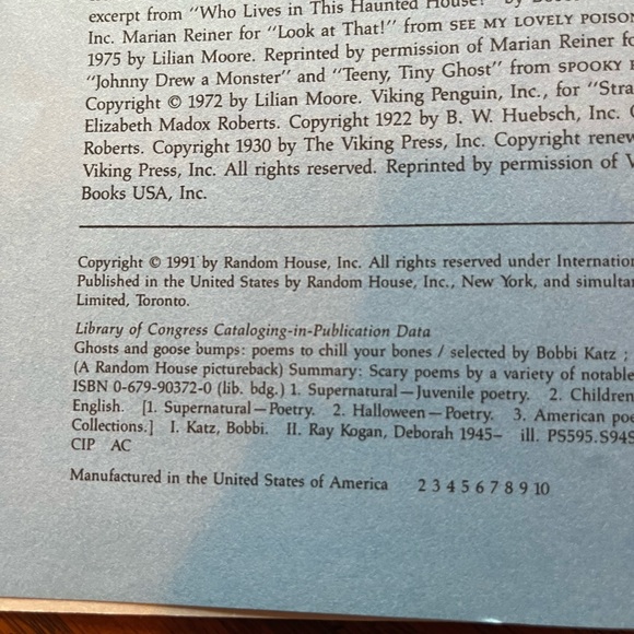 Vintage Halloween kids book | Ghosts and Goosebumps Poems to Chill Your Bones - Picture 4 of 9